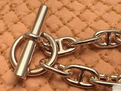 Vintage Erwin Pearl Chain Link Bracelet Gold Tone w Tag – 8”-Toggle Closure