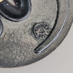 Vintage Copper Bell Brooch Southwest Round Black Inset Ying Yang 2″