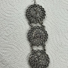 Vintage Souvenir Du Maroc Silver Bracelet Armenian Hamsa Moon Star Camel Travel