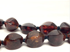 Vintage Natural Baltic Amber Necklace Rich Cognac Freeform Beads 30″ 75.73g