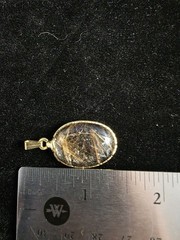 Vintage Rutilated Red Copper Quartz Pendant