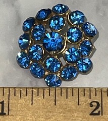 Vintage Gold Tone Rhinestone 2 Sweater Brooch Pins Jewelry JMS-54