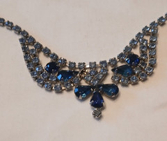 Vtg 1950’s-1960’s Light And Blue Sapphire Necklace And Bracelet