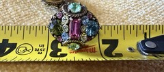 Vintage Hollycraft Signed Pastel 1955 GORGEOUS Brooch & Screw Back Earring Set
