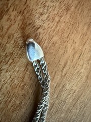 Vintage Italian 925 Sterling Silver Two Sliding Stars Double Rope Bracelet 7.75”