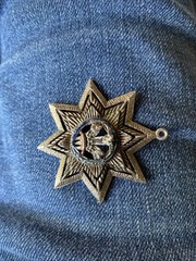Vintage Prince Of Wales Logo Enamel 8 Point Star Pendant Medallion