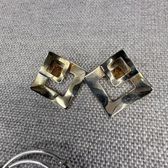 Vintage Earring Lot Clip Ons Pierced Dangle Hoops Judy Lee 15 Pair