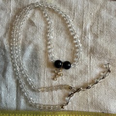 Vintage Lot 5 Necklace 2 Bracelet Metal, Glass, Stone, Plastic Beaded Jewelry