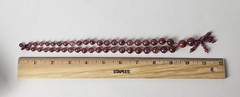Vintage Natural Iron Included Chalcedony/ Plume Agate Bead Necklace Hand Knotted