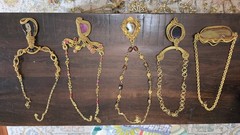 5 Handmade Egyptian Wire Wrapped Brass Gemstone Necklaces – $750+ Retail