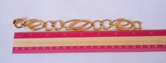 Vintage Gold Tone Chain Link Trifari Bracelet Signed 7 Inches