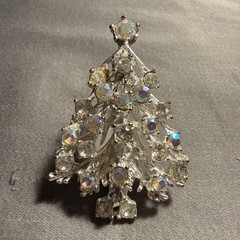 Vintage Aurora Christmas Tree Brooch