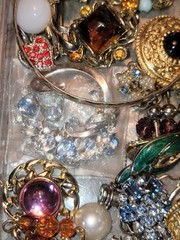 VTG Harvest Craft Repair Wear BEAUTIFUL Rhinestone Jewelry Repair High End Lot