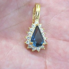 Vintage Roman Blue Crystal Pendant Enhancer 1 in