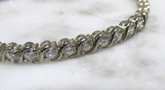 Ross Simons Sterling Silver Clear Stones Tennis Bracelet ~ 7″ ~ 11grams ~ 1-E151