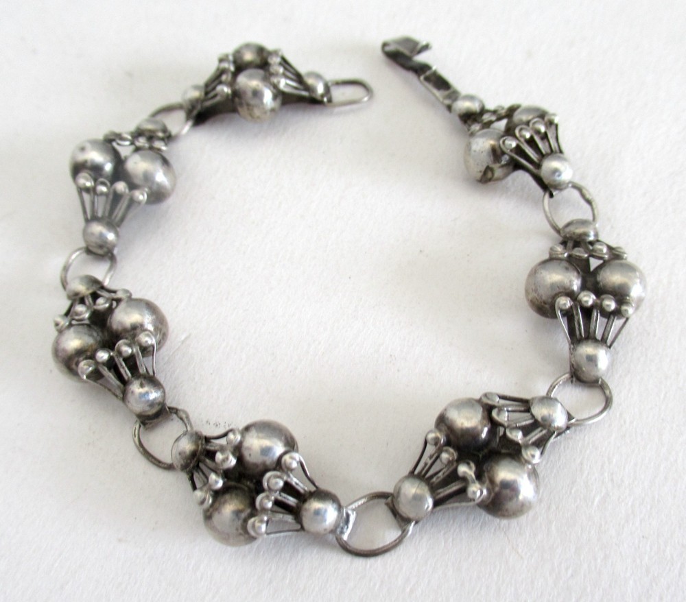 VINTAGE MEXICO STERLING TENNIS BRACELET, 6.25 INCHES WRIST, 1/2 INCH WIDE