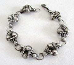 VINTAGE MEXICO STERLING TENNIS BRACELET, 6.25 INCHES WRIST, 1/2 INCH WIDE