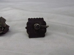 Mexico Sterling Silver Carved Black Onyx Mask Screw Back Earrings 1 x 1″ #721