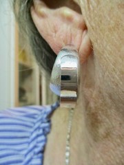 Vintage 1968 Patent Date Double Hoop Clip Earrings