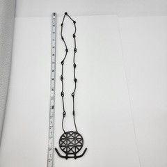 Antique Wrought Iron Artisan Necklace Bold Geometric Estate