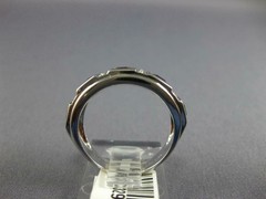 .90CT DIAMOND & AAA AMETHYST 14KT WHITE GOLD 3D ROUND & PRINCESS SQUARE FUN RING