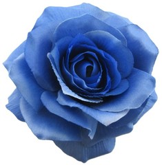5″ Sky Blue Rose Silk Flower Brooch Pin with Locking Bale