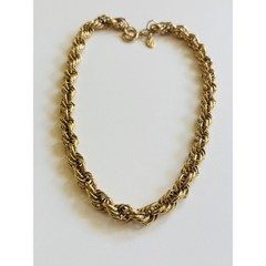 Erwin Pearl Gold Plated Regal Signed rope necklace VTG Statement Collar Elegant