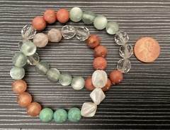 Pair Of Vintage Free Size Beaded Bracelets, Free Size