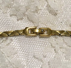 Vintage Monet Chain Necklace Gold tone High Collar Style Minimalist Statement