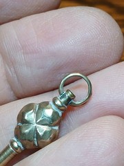 Antique Victorian Gold Filled Pocket Wrist WATCH KEY FOB Charm Pendant Square