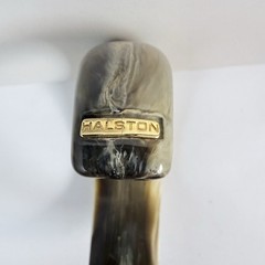RARE Vintage HALSTON Couture Acrylic Lucite Swirl Cuff Bracelet Earth Tone