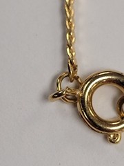 Ornate Heart Pendant 22″ Goldtone Necklace Wheat Style Chain Costume Fashion