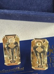 Rare Vintage Maritime 24k Gold Plated Frey Wille Clip Earrings