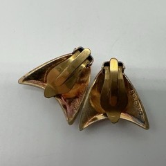 VTG Albert Scharning Norway Sterling White Enamel Clip-On Earrings 4g #bfi