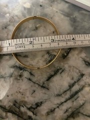 BEAUTIFUL VINTAGE 14k GF MARATHON DESIGN FLORAL, LADIES BANGLE BRACELET.