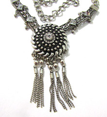Baublebar Sugarfix Rhinesstone Tassel Pendant Necklace Silver 4*24