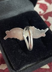 Vintage Native American Style Sterling Silver Turquoise Ring No Marks Size 5-1/4
