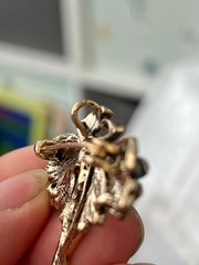 Vintage Art Nouveau Style Fairy Nymph Pendant Brooch Shawl Pin Jewelry Gift