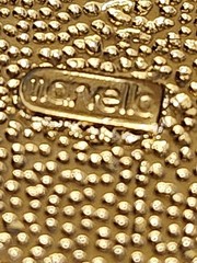 Vintage Marvella Omega Chain Necklace faux pearl Gold Tone Signed 80’s