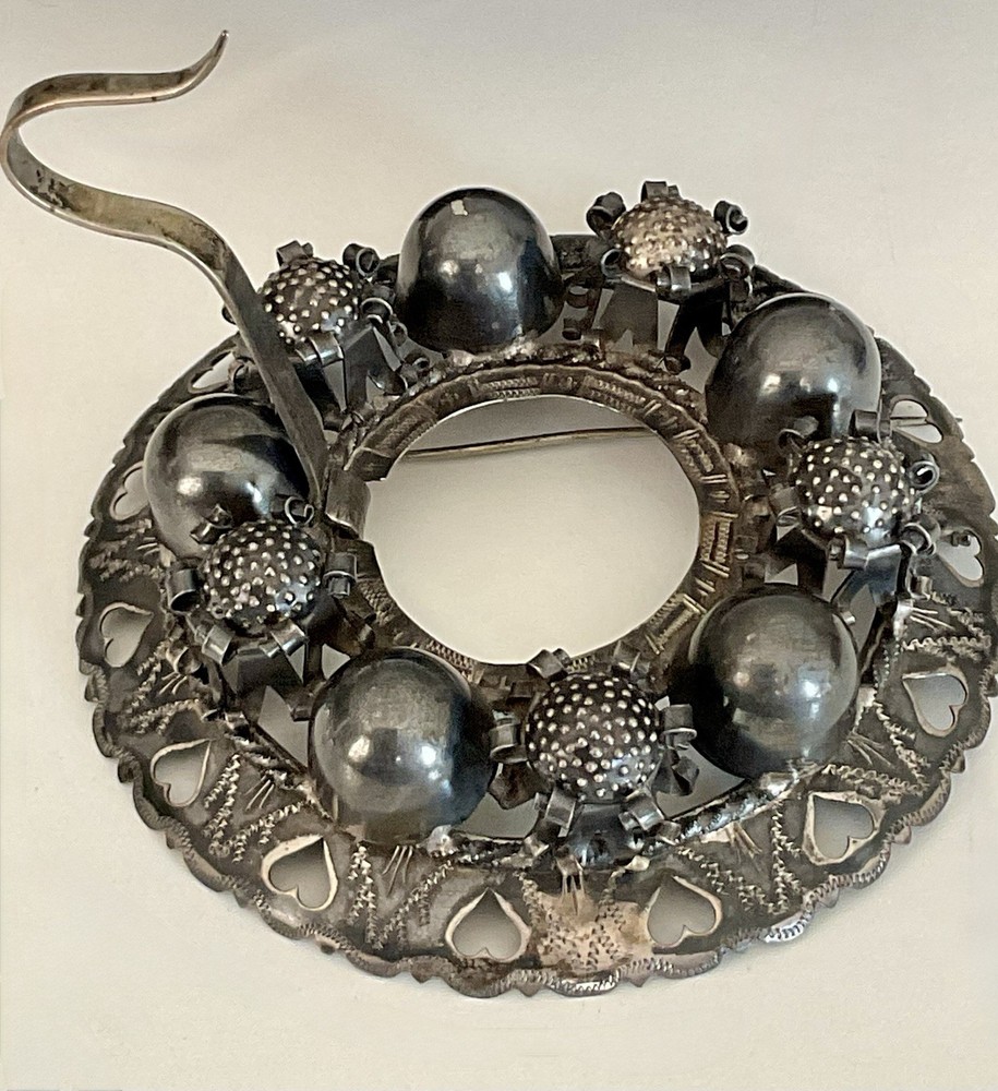 Antique Sterling Silver Latvian Sakta Brooch Pin signed J. Betins Riga, Latvia
