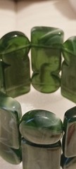 Chunky Green Marbled Acrylic Resin Bangle Bracelet