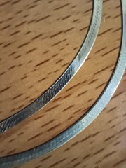 Vtg 925 Italy Sterling Silver 2.5mm Herringbone Chain 18″ long Necklace