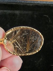 Vintage Rutilated Red Copper Quartz Pendant