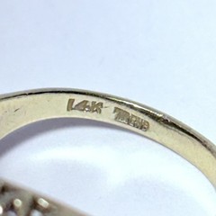 GG Certified 14K Gold .99ctw Old European Diamond .79ctw Accent Sz 7.5 Ring 5.4g