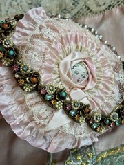 Vintage 1950s “Art” Jeweled Floral Choker Necklace