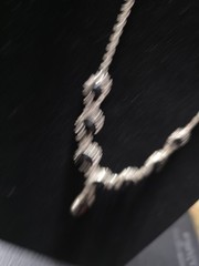 Vintage 2010 Black & Clear Rhinestones V Shaped Necklaces With 2 Pair…