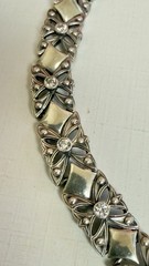 925 Sterling Silver Vintage East European Designer Bracelet – 6.75″ 15g -#1943