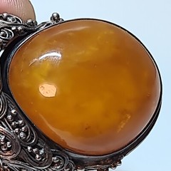 Silver brooch 900 try .with natural amber. Brooch Peacock Tail . made to order .