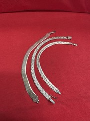 Vintage Sterling 925 Lot (3) Bracelets 2Italy,1Canada, 3 Sizes See Pics Used