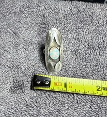 Beautiful Vintage Southwest Sterling Silver Opal Cabochon Ring Sz 5.25